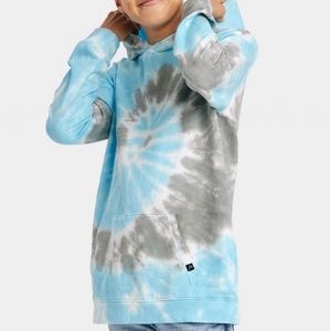 Boys' Swirl Tye-Dye Pullover Hoodie Sweatshirt - Art Class - Blue & Gray M 8/10